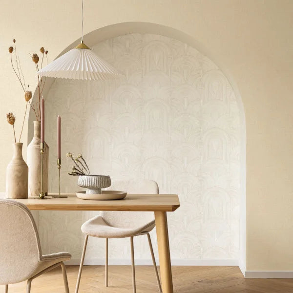 LINEN 2 UNI METALLISE/IRISE wallpaper (9 colours)