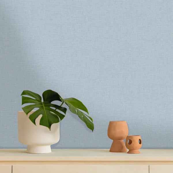 LINEN 2 UNI METALLISE/IRISE wallpaper (9 colours)