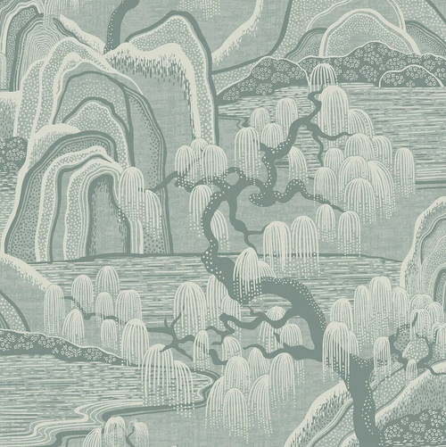 Indigo Garden wallpaper