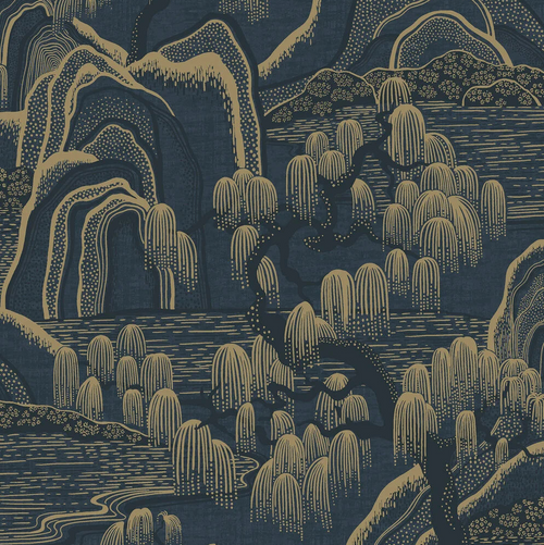 Indigo Garden wallpaper