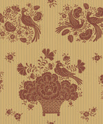 BIRDS NEST - FLAU RED wallpaper