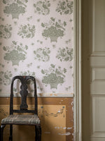 BIRDS NEST - CELADON wallpaper