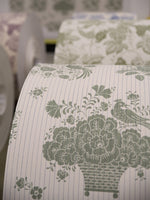 BIRDS NEST - CELADON wallpaper