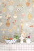 FLORAL DAIQUIRI - MORNING HAZE BLUE wallpanel