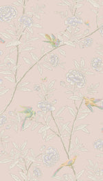 ROSEBERRY WITH BIRDS wallpaper