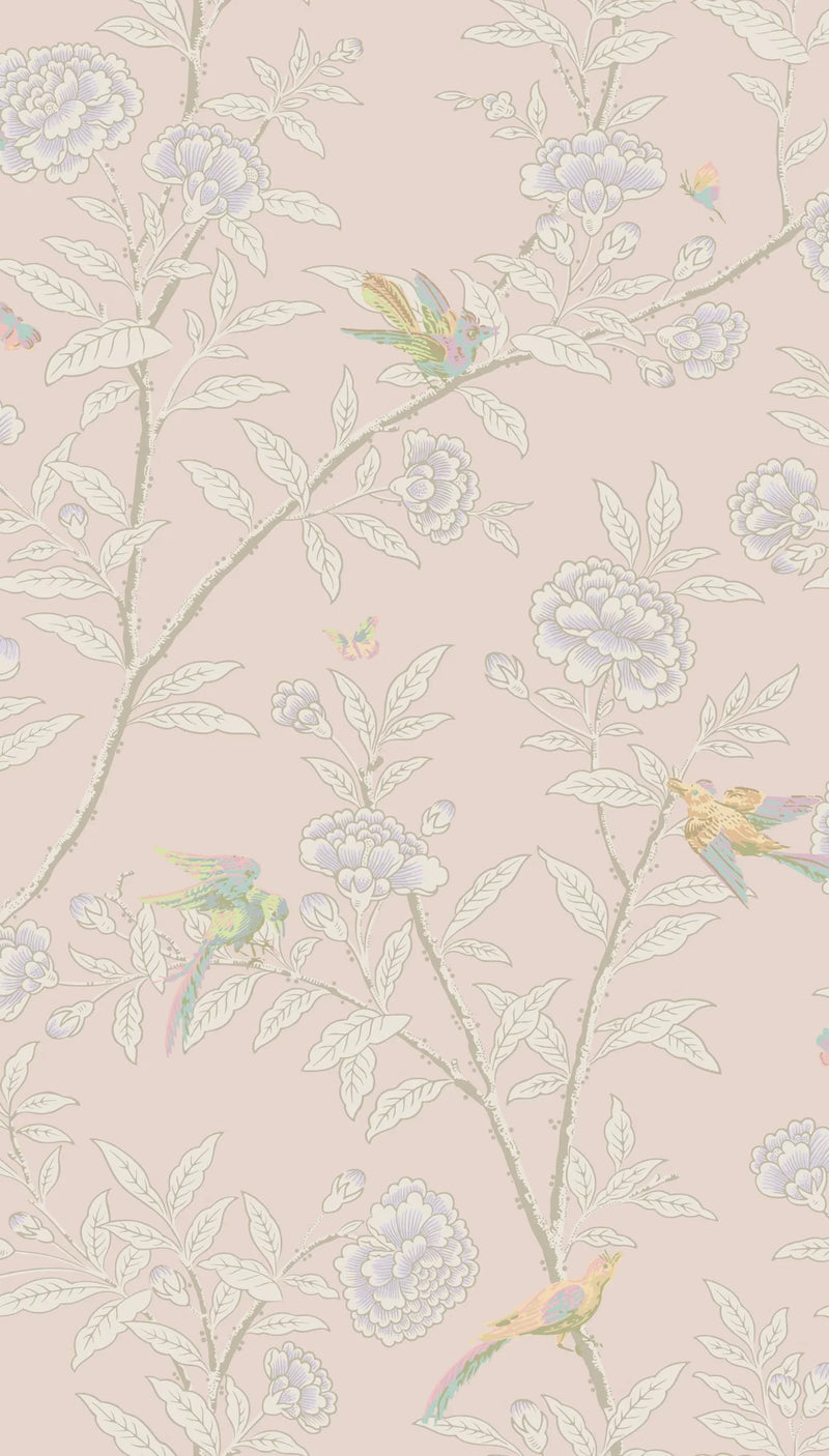 ROSEBERRY WITH BIRDS wallpaper