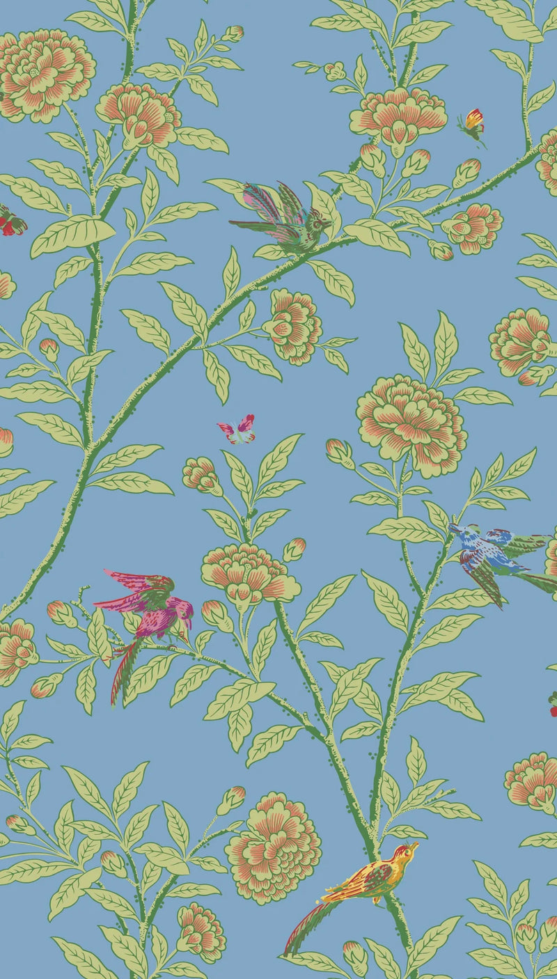 ROSEBERRY WITH BIRDS wallpaper
