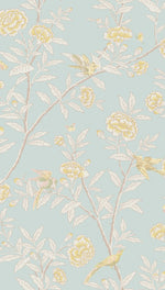 ROSEBERRY WITH BIRDS wallpaper