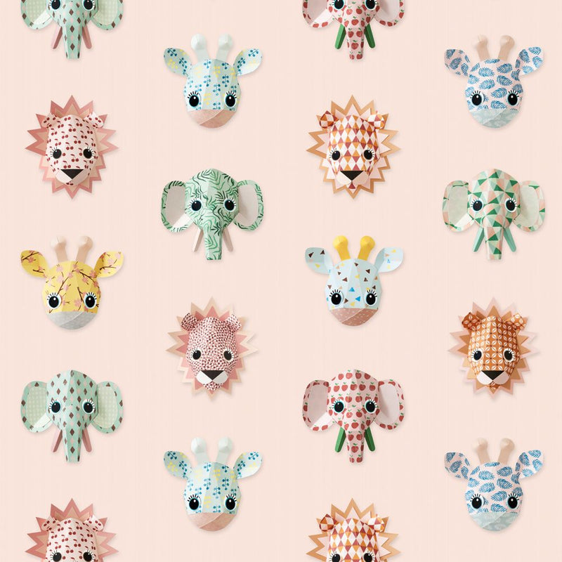 WILD ANIMALS PINK pilttapeet