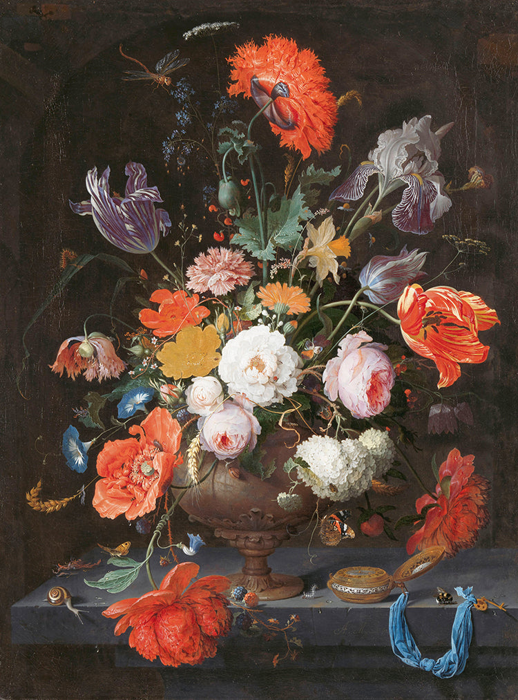 STILL LIFE WITH FLOWERS II wallpanel