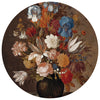 STILL LIFE WITH FLOWERS III circular wallpanel