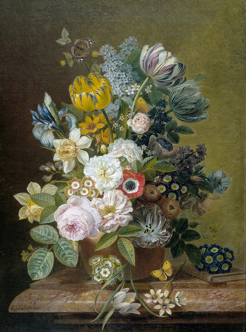 STILL LIFE WITH FLOWERS IV wallpanel