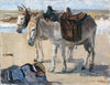 TWO DONKEYS ON THE BEACH wallpanel