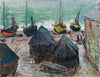 BOATS ON THE BEACH AT ÉTRETAT wallpanel