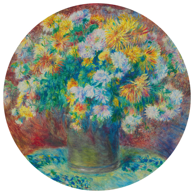 CHRYSANTHEMUMS circular wallpanel