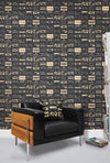 C-60 Wallpaper - Chalkboard and Gold