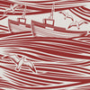 Whitby Wallpaper - Awning Red