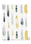 Feathers Wallpaper - Mustard
