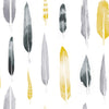 Feathers Wallpaper - Mustard