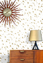 Star-ling Wallpaper - Snow & Gold