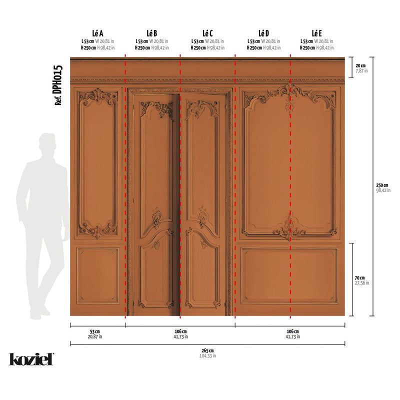 HAUSSMANN SEINASKEEM wallpanel (Burnt sienna)