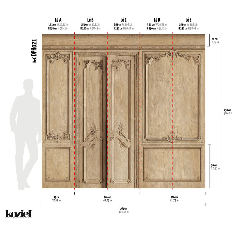 HAUSSMANN SEINASKEEM pilttapeet (Elm wood)